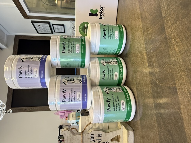 Pawfy calming and allergy immune dog supplements